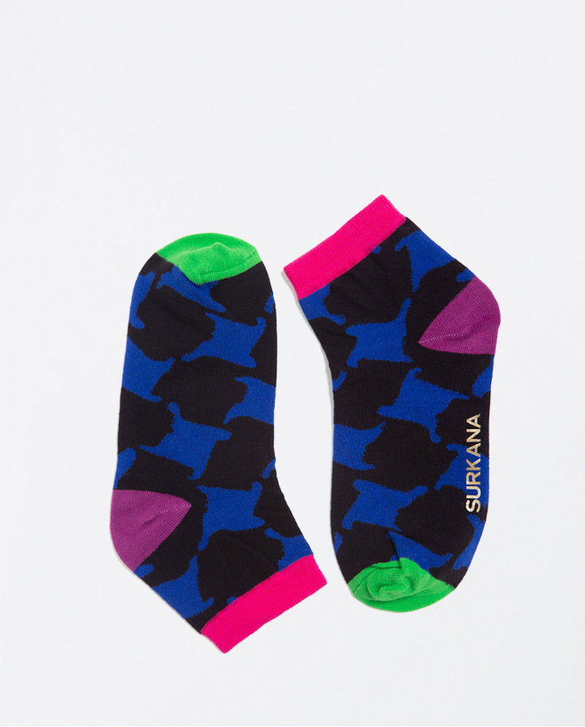 Printed knitted ankle socks...