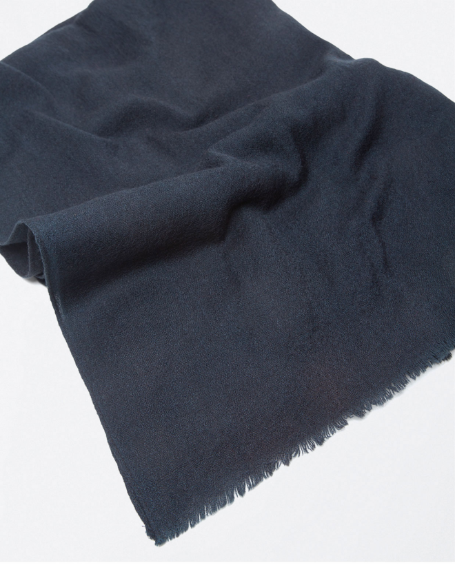 Sciarpa di lana semplice Nero