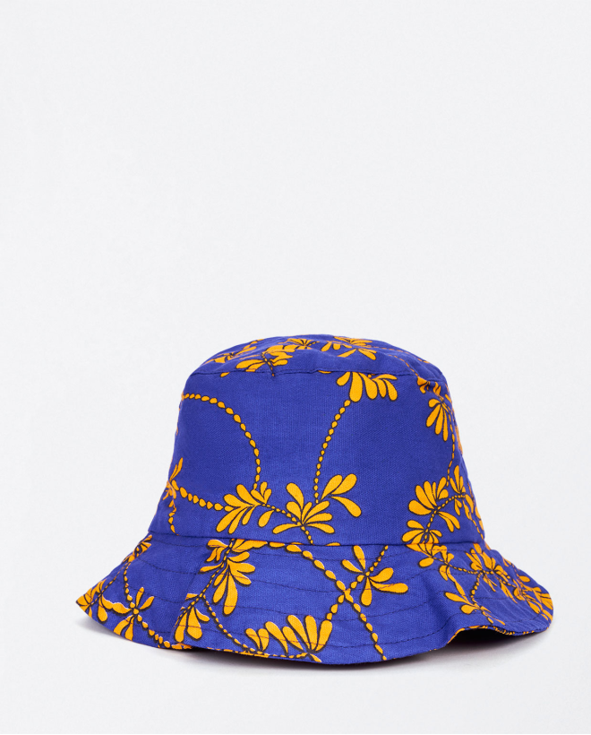 Cappello da spiaggia stampato Azzurro