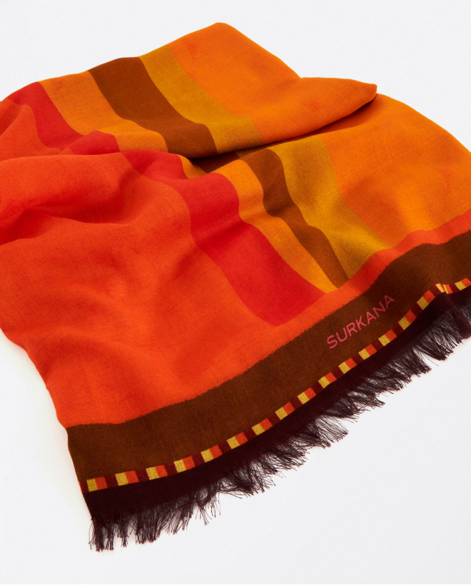 Foulard sarong stampata Arancione