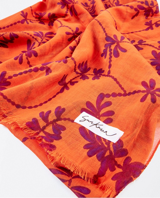 Sciarpa sarong stampata Coralo