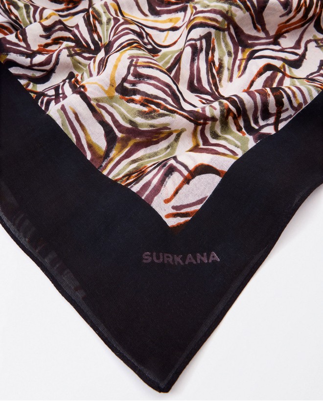 Foulard sarong stampato Nero