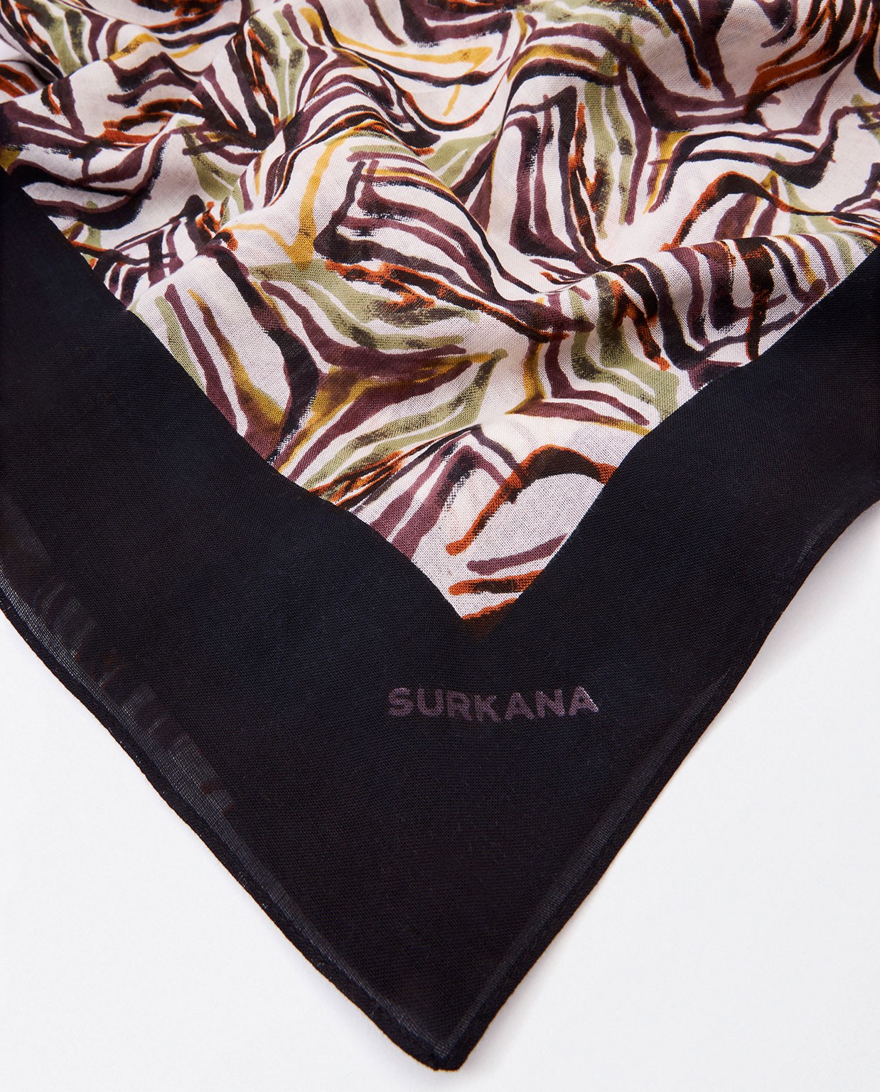 Foulard sarong stampato Nero