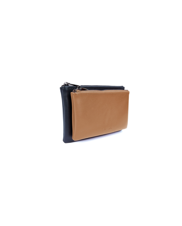 Two-tone wallet Camel