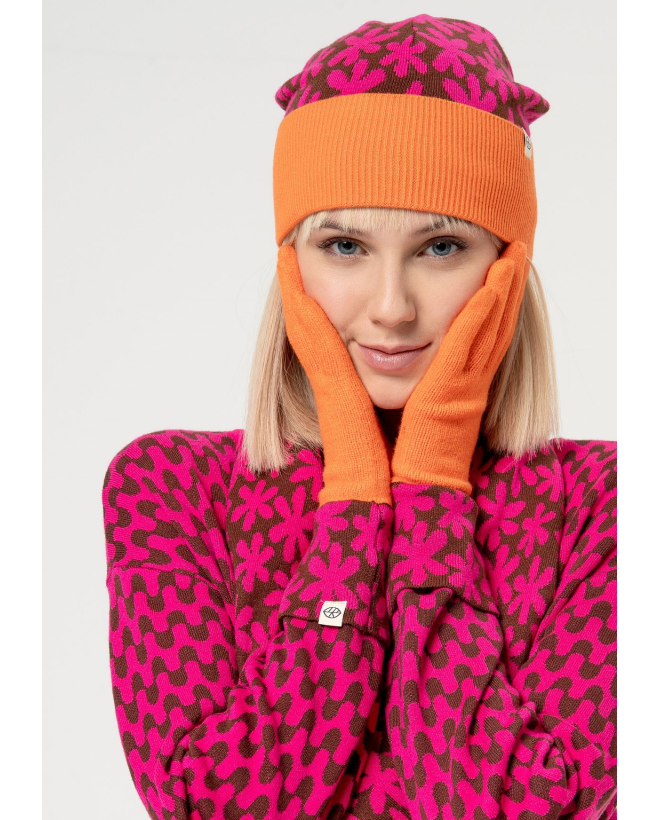 Combination knitted hat Orange