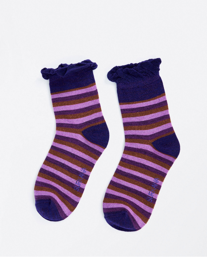 Medium lurex socks Purple