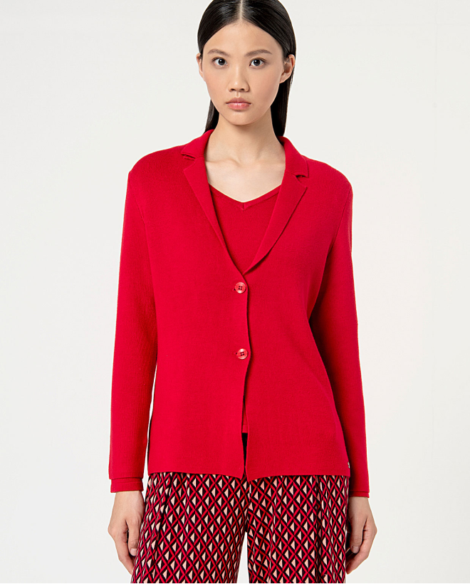 Blazer in maglia elasticizzata Rosso