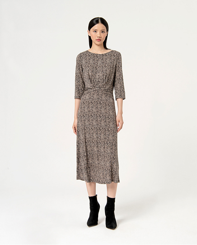 Stretch printed midi...