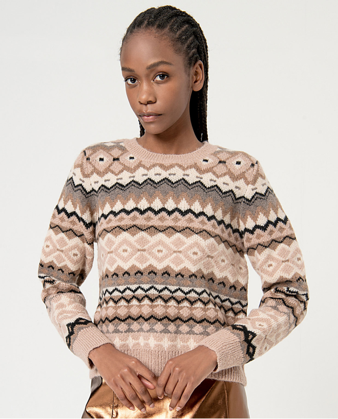 Jacquard jacquard sweater...