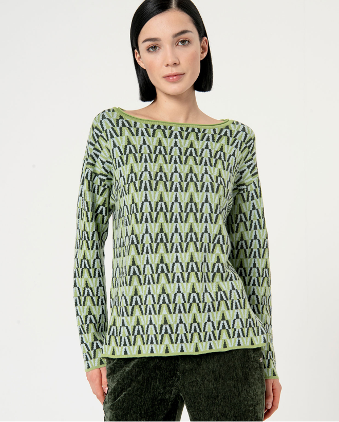 Maglione jacquard con...