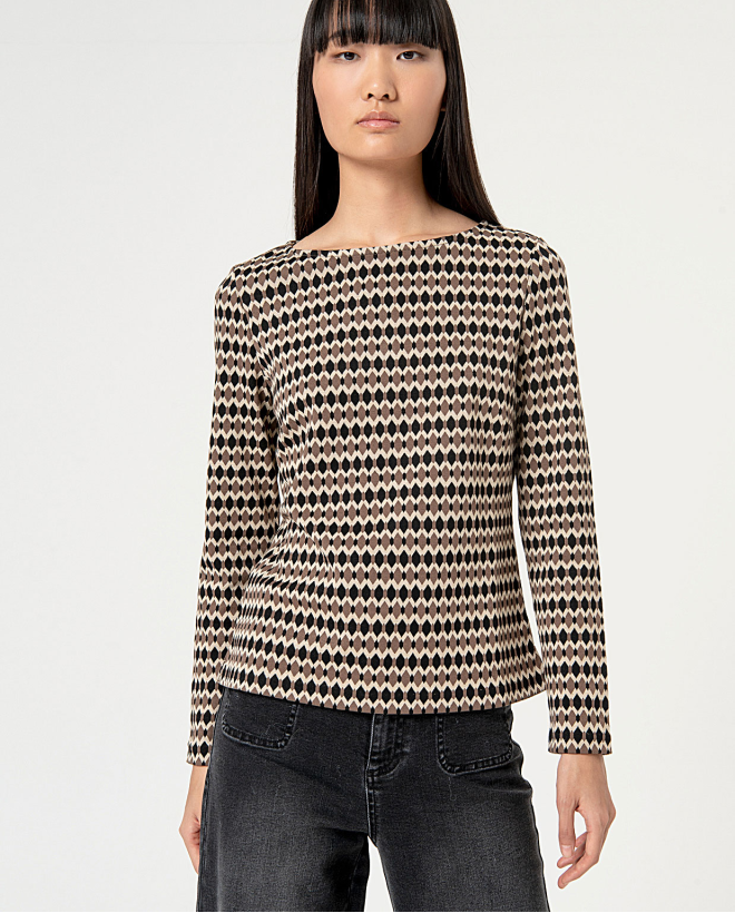 Long sleeve jacquard...