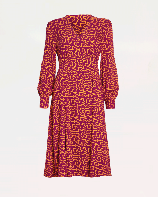 Printed flowing midi dress...