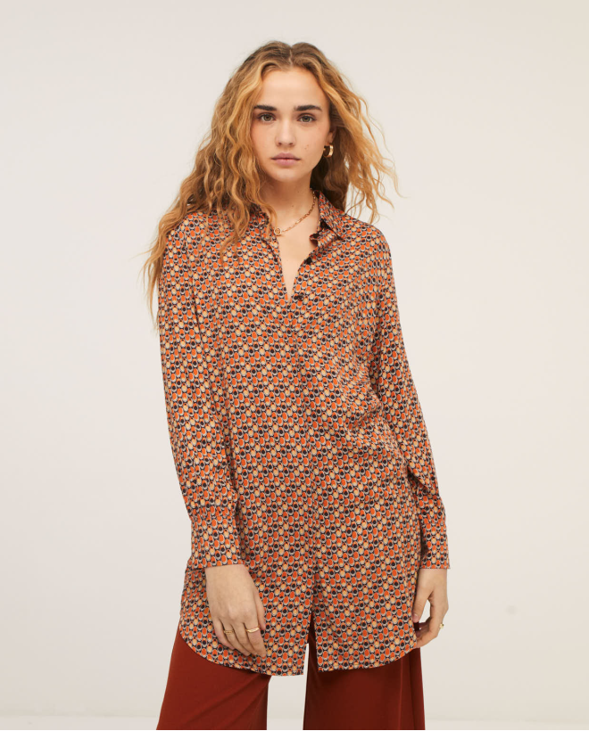 Shirt tunic style Orange