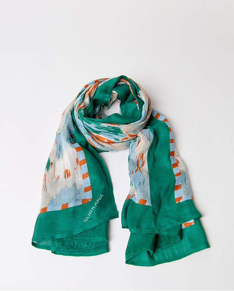 Foulard stampato Azzurro