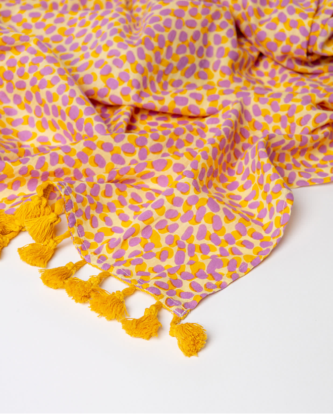 Pareo cotone stampato Giallo