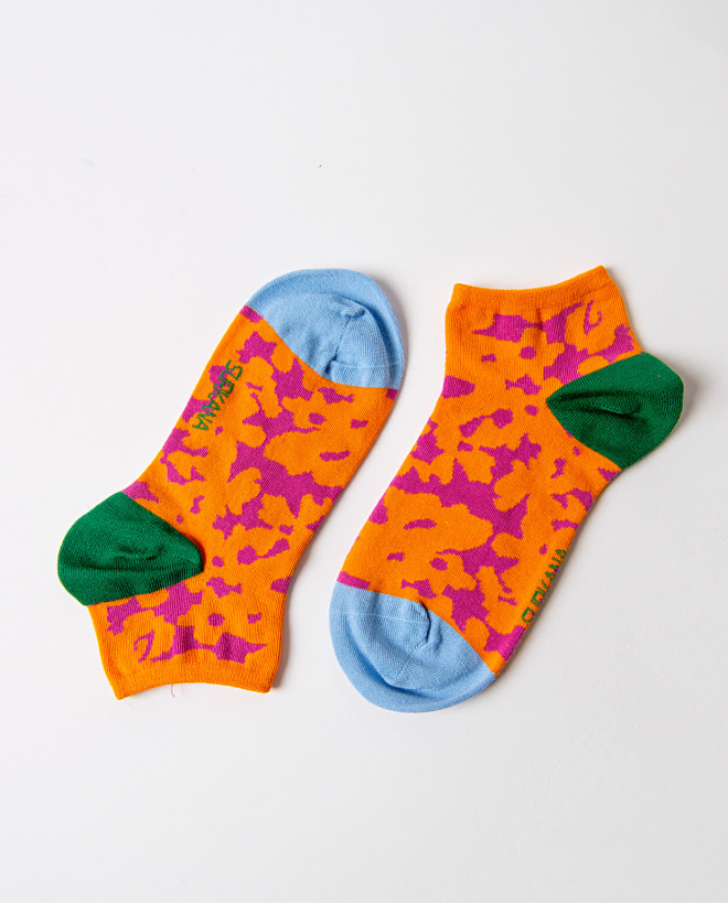 Short jacquard sock Orange