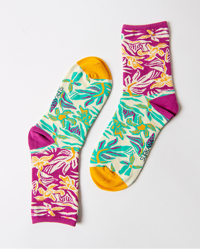 Medium jacquard sock Turquoise