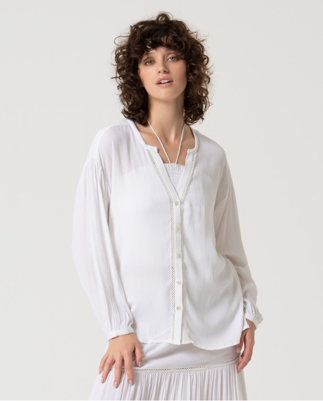 Blusa collo alla coreana...