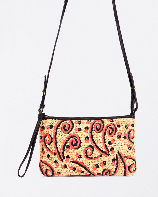 Borsa a tracolla in maglia all'uncinetto Multi
