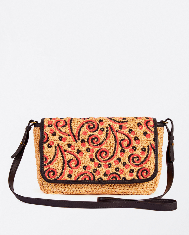 Borsa a tracolla in maglia all'uncinetto Multi