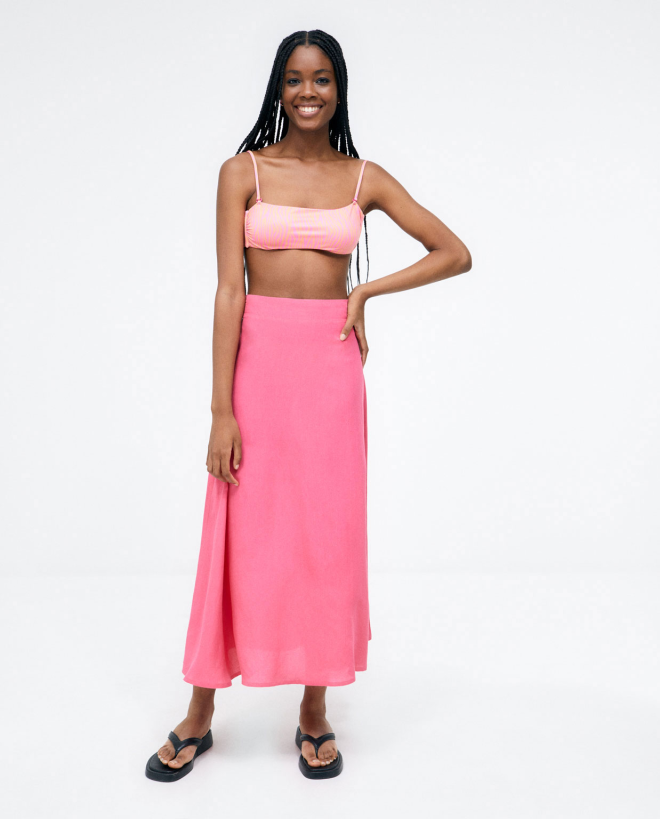 Bandeau bikini top Pink