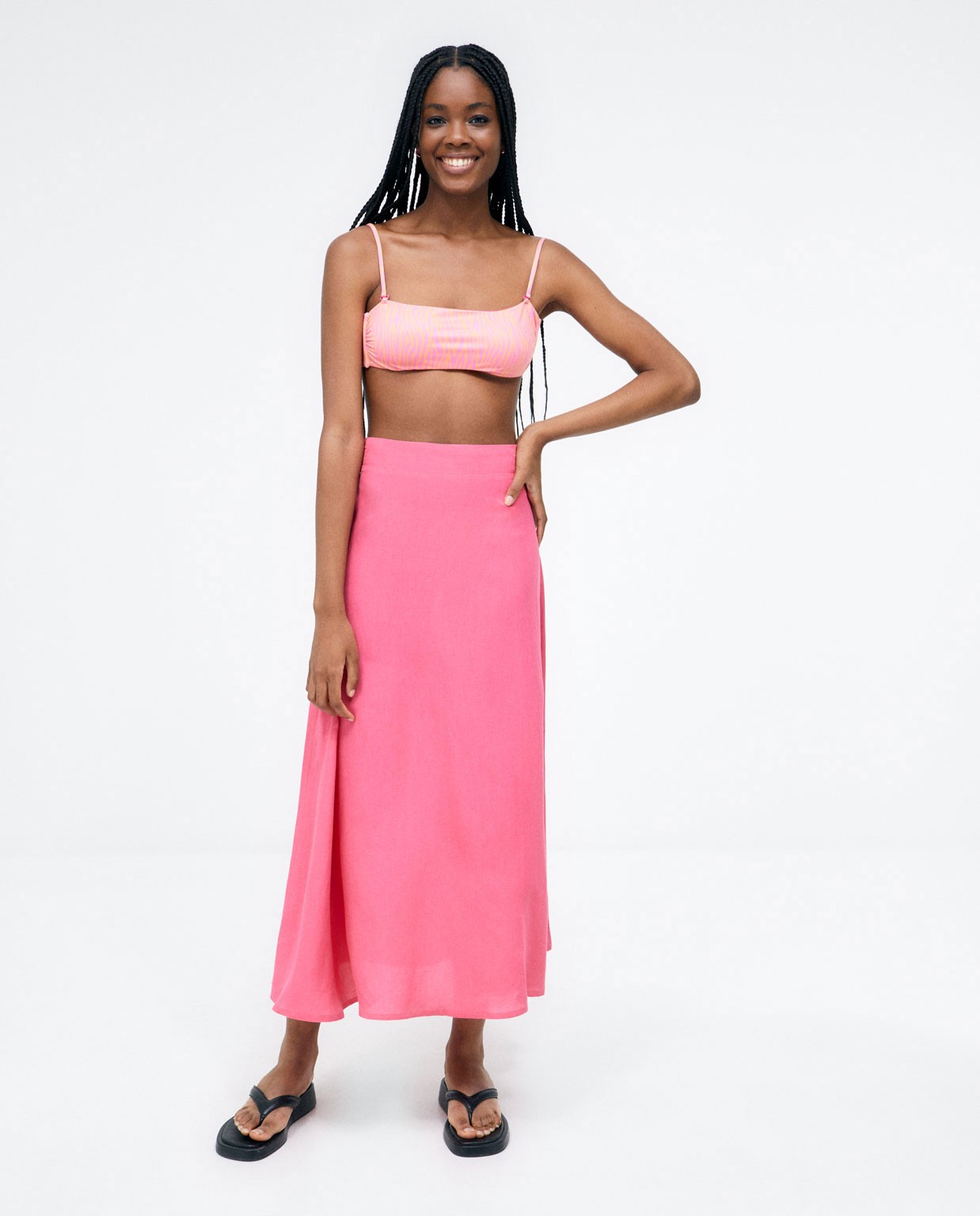 Bandeau bikini top Pink