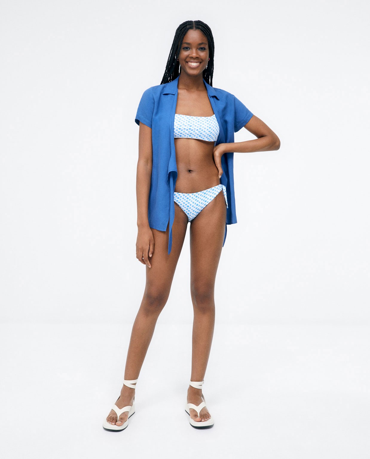 Bandeau bikini top Blue