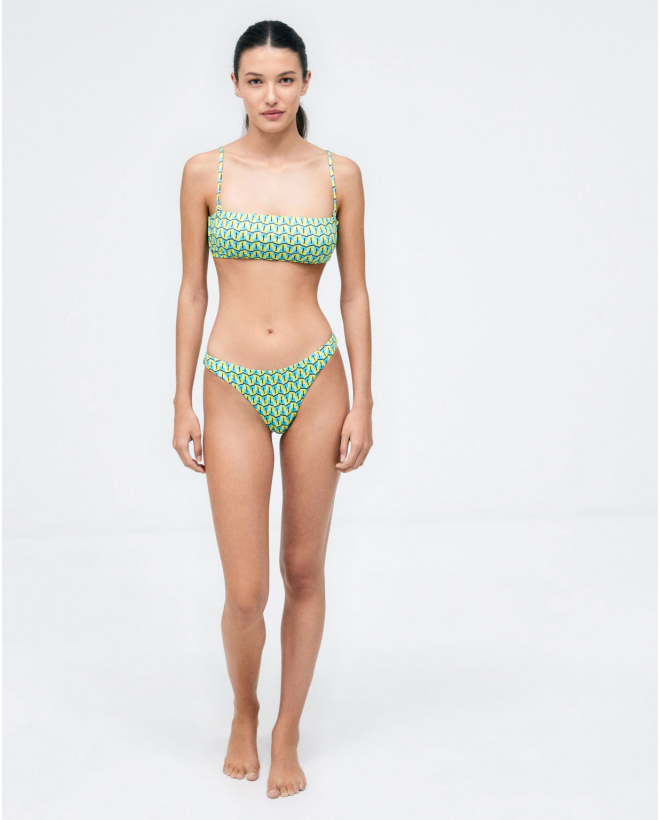 Bandeau bikini top Acid green