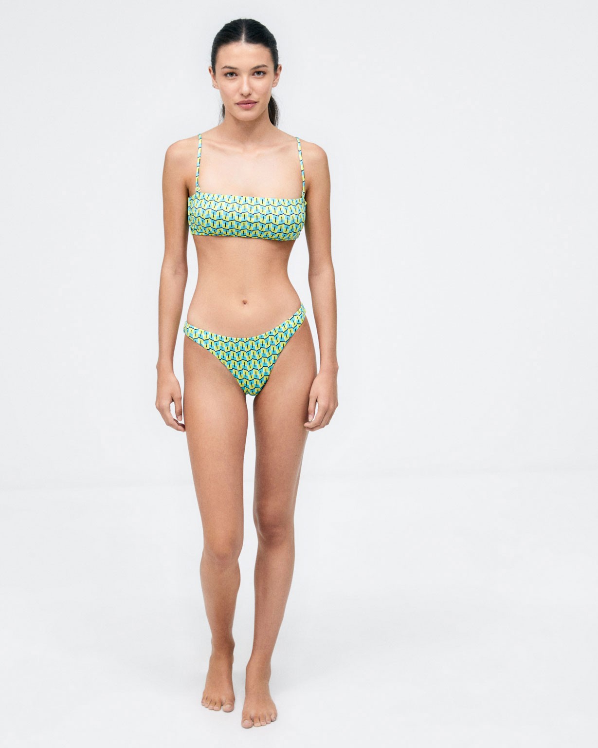 Bandeau bikini top Acid green