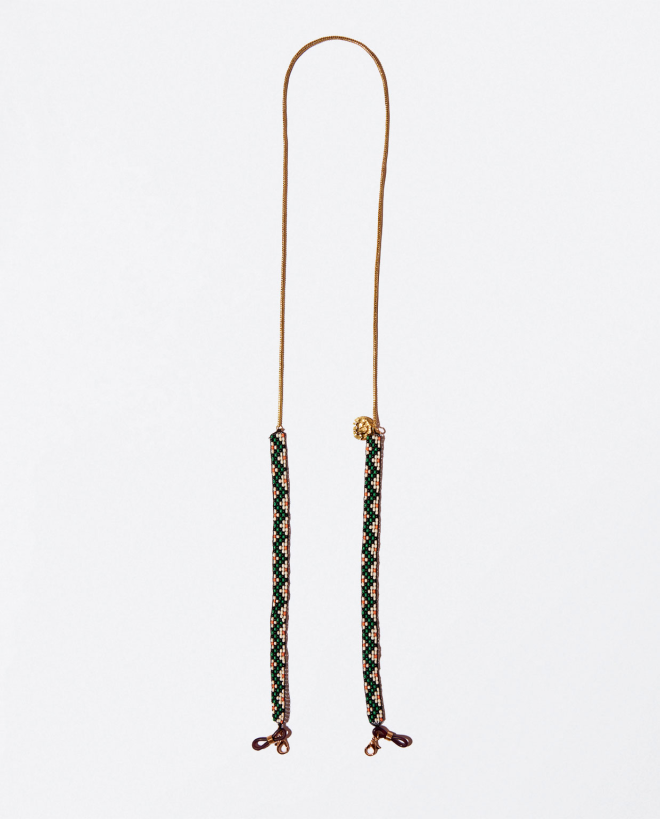 Cordoncino per occhiali Pink beads