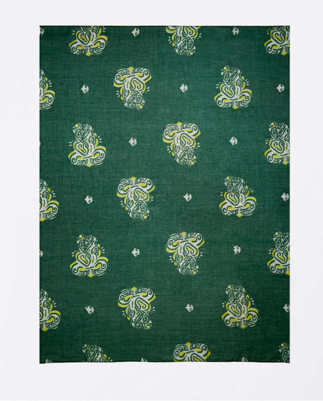 Foulard pareo stampata Verde acido