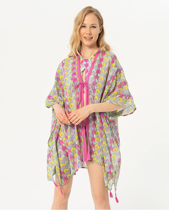 Kimono corto aperto Lila