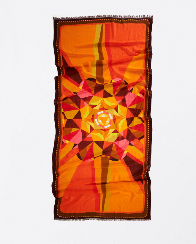 Foulard sarong stampata Arancione