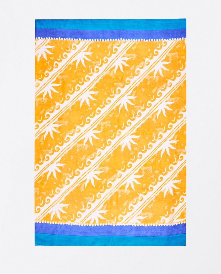 Foulard di seta stampato Giallo