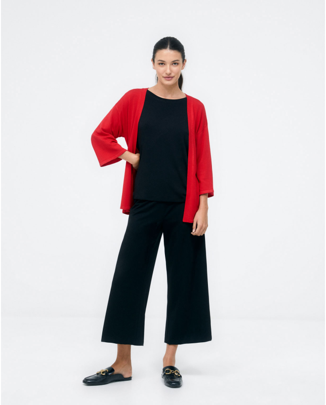 3 4 sleeve knitted cardigan...