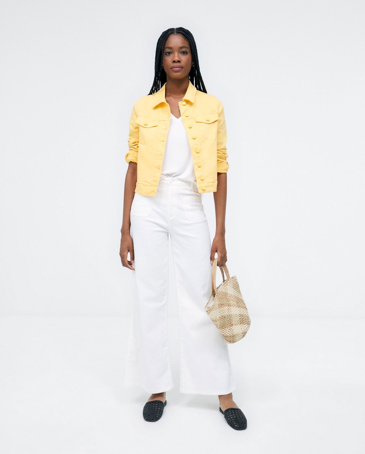 Giacca di jeans con tasche. Lisa Giallo