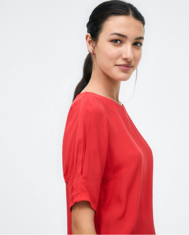 French sleeve blouse with...