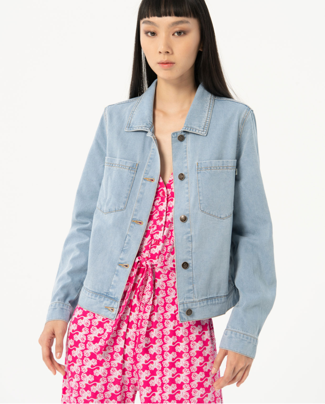 Giacca in denim leggero Blu