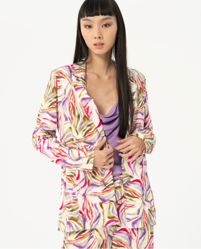 Blazer fluido stampato Multi