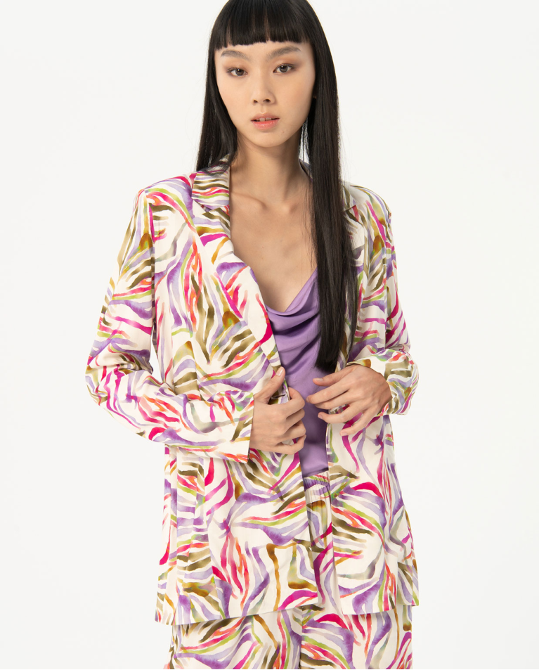 Blazer fluido stampato Multi