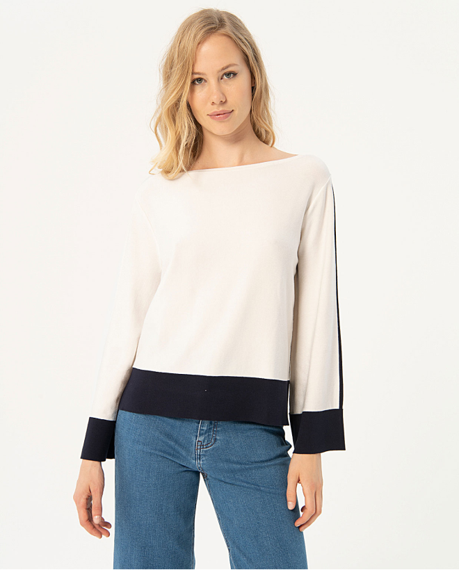 Maglia a maniche lunghe Bianco