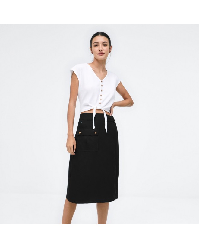 Pareo skirt with side...