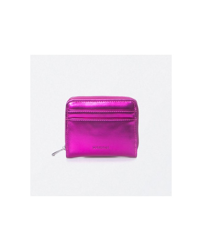 Borsellino con cerniera. metallizzato Fucsia