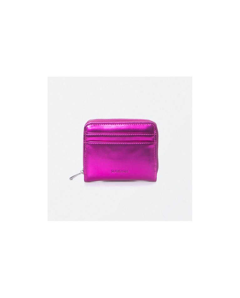 Borsellino con cerniera. metallizzato Fucsia